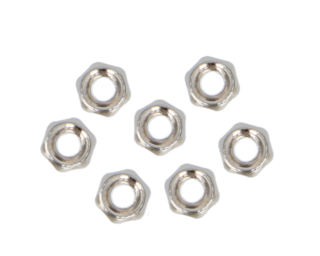 Tuerca hexagonal acero plata D:2.5 D:1.4 100 ud