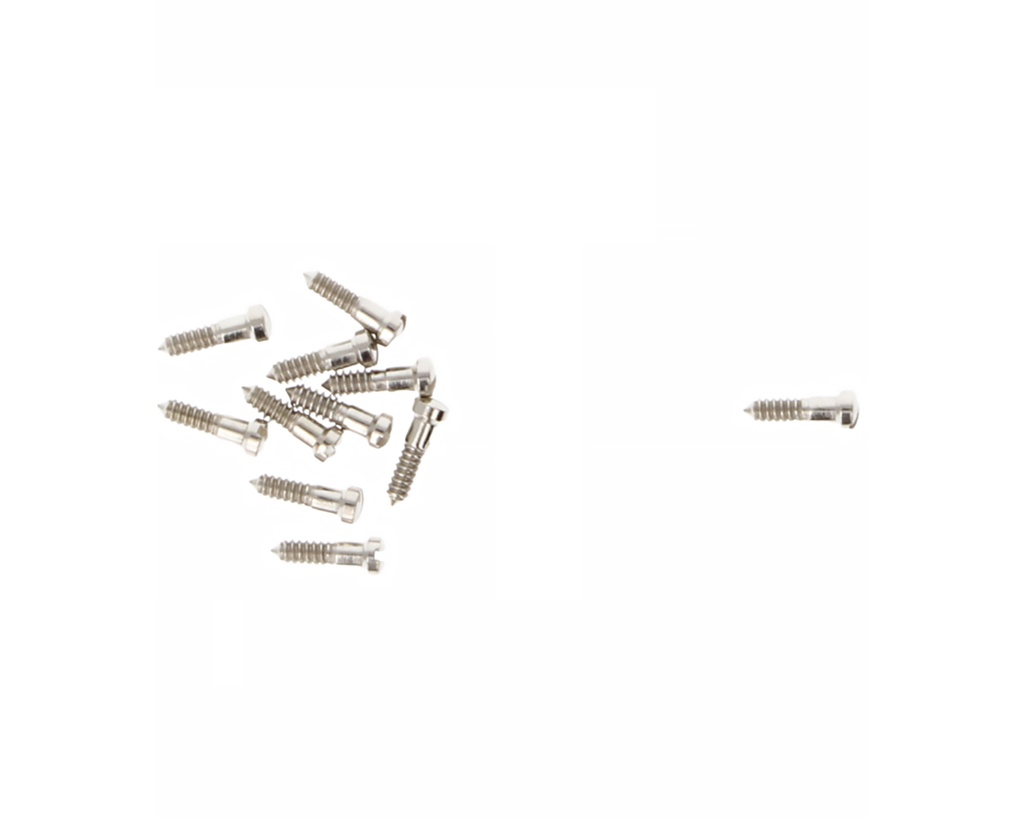 Tornillo plaqueta alpaca plata (-) C:1.0 P:0.8 L:3.7 100 ud