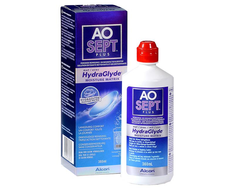 Aosept Plus con Hydraglyde 360 ml Alcon **CARTONAJE DAÑADO - CAD. 07/2027**