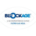 Lente Orgánica 1.58 UV420 Blue BLOCKAGE