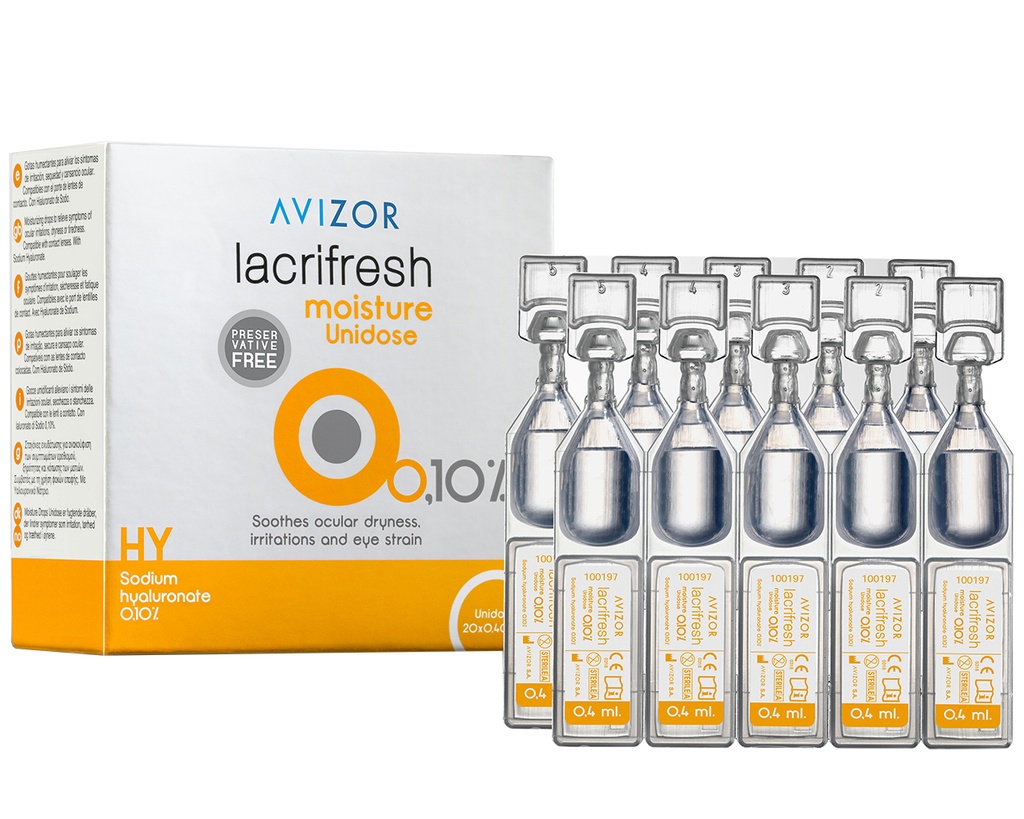 Lacrifresh Moisture 0,10% 20 x 0.40 ml  Avizor